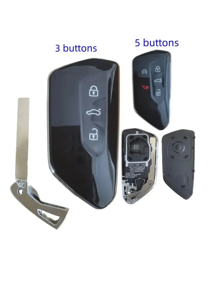 3/5-knops afstandsbediening sleutelhuls voor Volkswagen Golf 8 voor VW Smart Card Case KD HZ25 ZA25 ZB25 afstandsbediening sleutelbehuizing - afbeelding 2