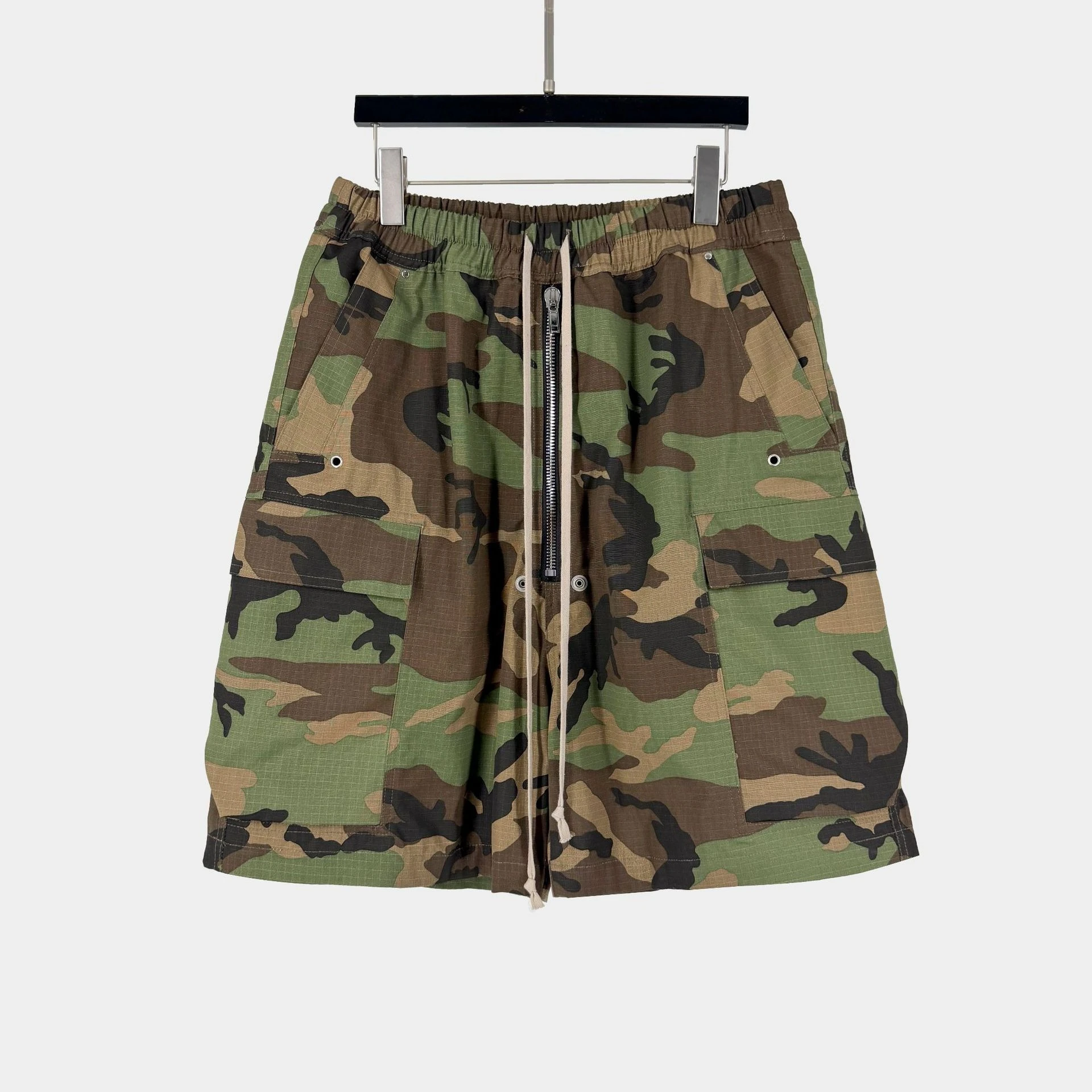 High Street Washed Vintage Casual Camouflage Multi-Pocket Cargo Shorts Men's Clothing Women's Clothes