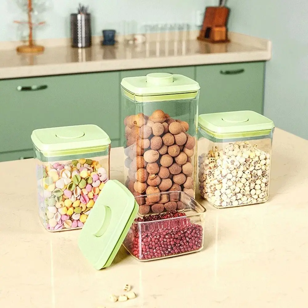 Food Grade Airtight Food Storage Containers Sealed Leak-proof Cereals Storage Box Detachable One Button Opening