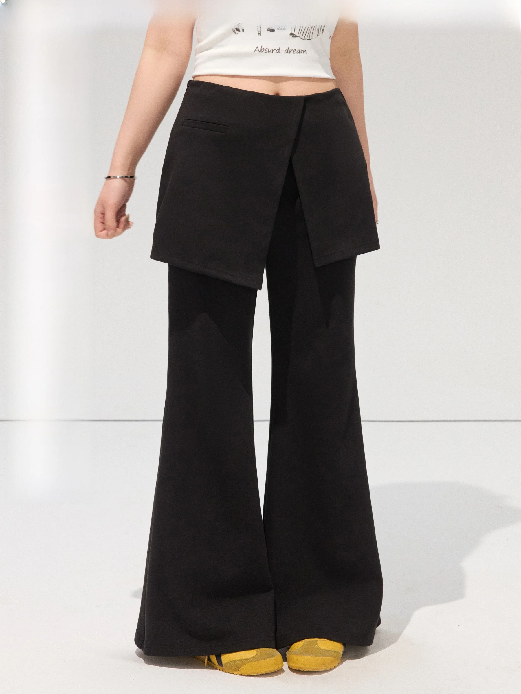 

Брюки-клеш JULULOOK Studio "Flowing Star Ray" больших размеров, повседневные, свободного кроя, женские, модные, весна-лето, цветные