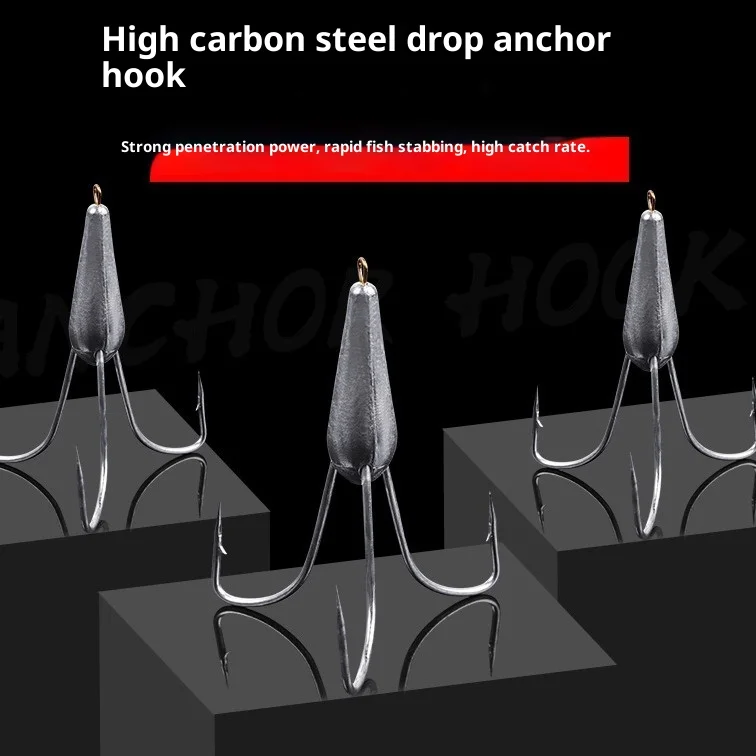 

Treble Quadruple Claw Anchor Hooks Barbed Lead Sinker Droplet Hooks for Lure Sea Freshwater Fishing Tackle