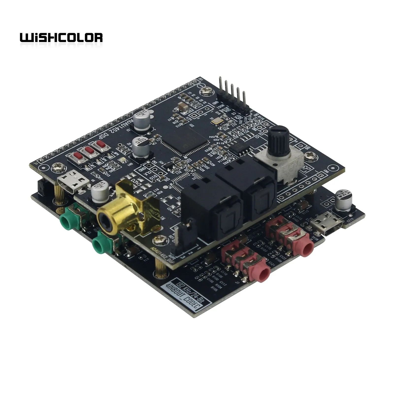 Wishcolor ADAU1452-DSP Development Board and AD1938 4 In 8 Out Decoder Board Support SPI and I2C Communication