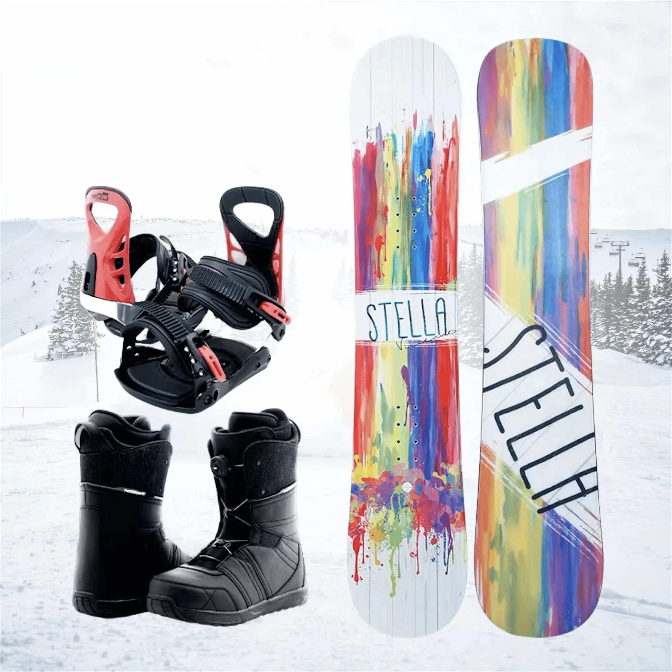 Professional Twin Directional Camber Snowboard Set Adult All-Around Performance