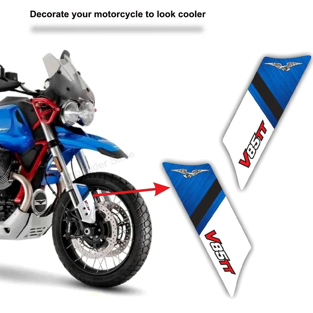 For MOTO GUZZI V85 TT Motorcycle Fender Protection Sticker Kit 3D Resin Waterproof Anti-Scratch Protector