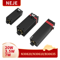 NEJE 500MW 3.5W/7W/20W high precision engraving laser module 450nm fixed focus NEJE N30820/N30610/B30635 engraving alumina