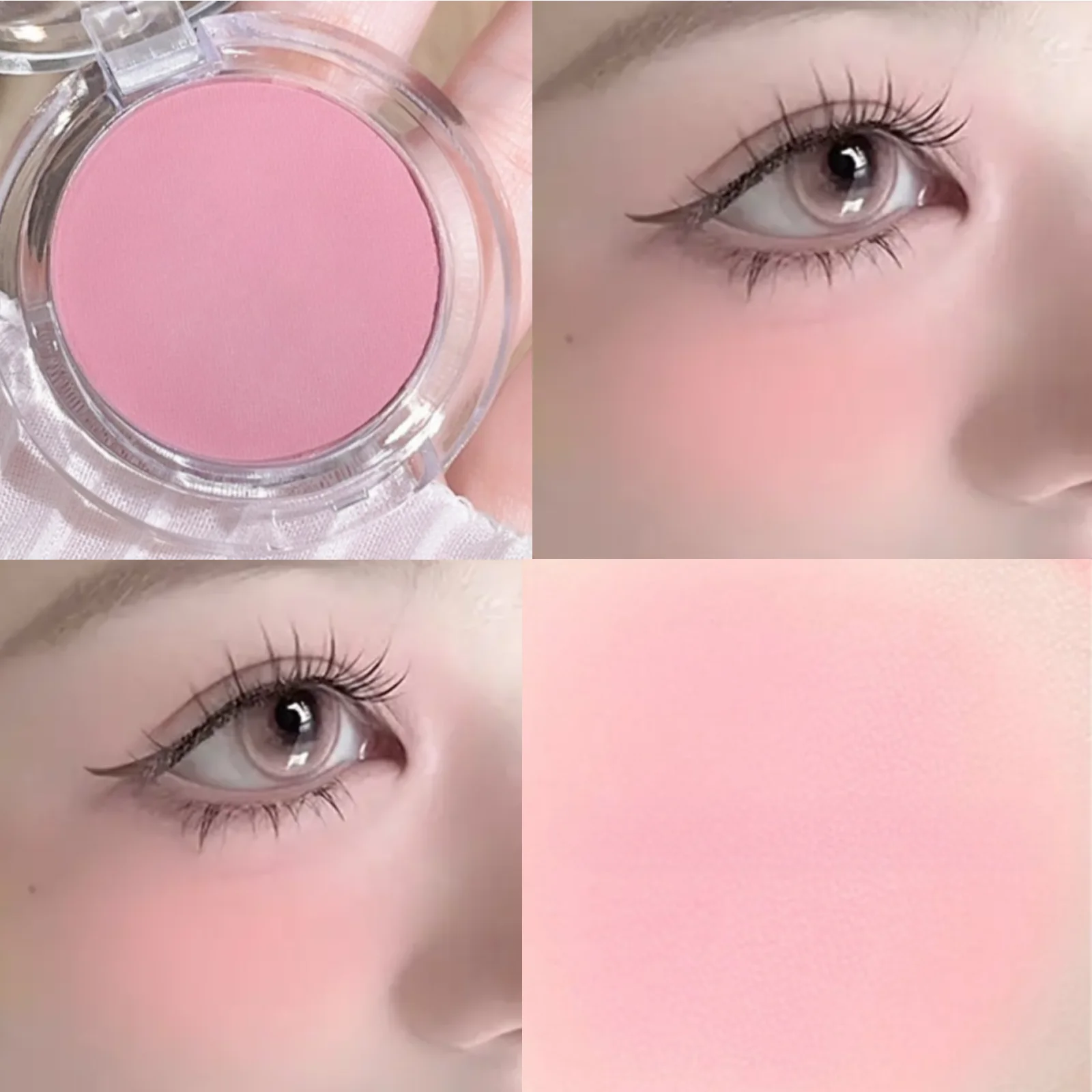 Fard arancione pesca morbido facile da colorare impermeabile schiarente opaco viso nudo trucco in polvere per guance femminile
