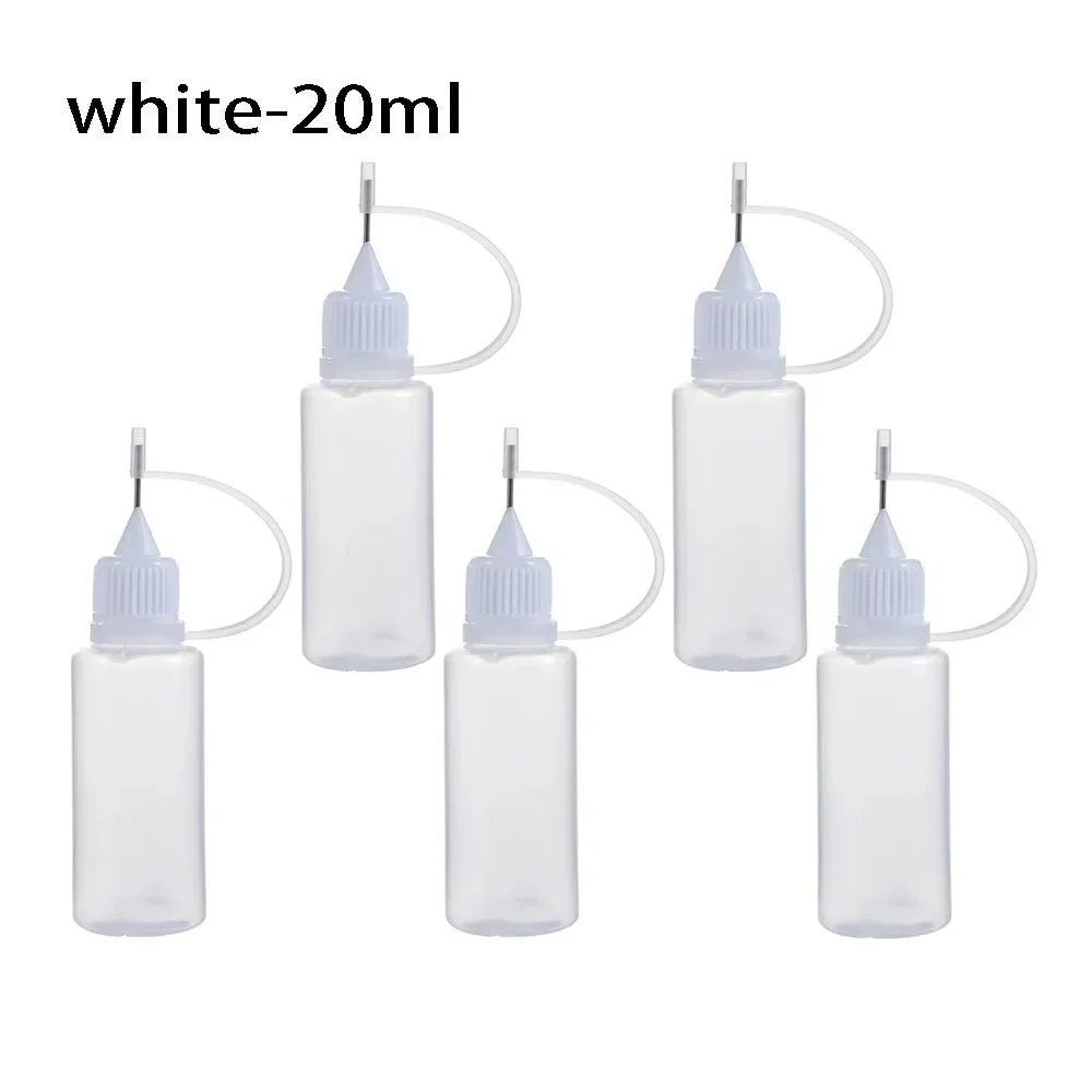 5 Stück/Set 5/10/20/30/50/100ML Nadelspitzen-Klebstoffapplikator-Flaschen für Papierquilling DIY Scrapbooking Papierhandwerk Werkzeug