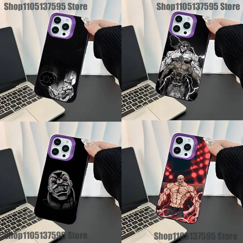 

Jack Hanma B-Baki Phone Case For iPhone 17,16,15,14,13,12,11,Mini,Pro,E,SE4,XS,MAX Purple Candy Matte Cover