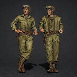 1/35 US Tankers Soldier Set GK Resin Model Figure Soldier Military Themes Action Figure Mannequin Toy Soldier Unpainted Kit