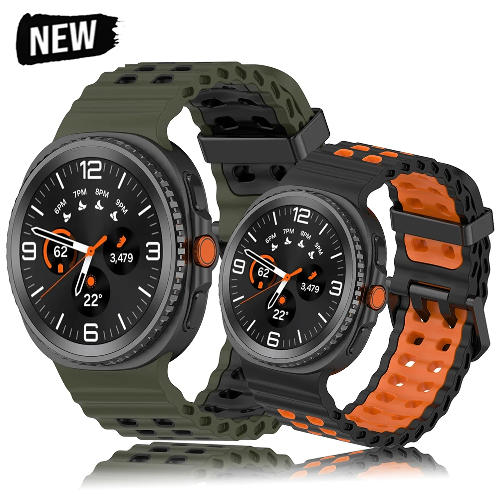 

Silicone Band for Samsung Galaxy Watch 8 Classic/40mm 44mm Sport Band for Galaxy Watch 40/44mm Watch 8 Classic Accessories Strap