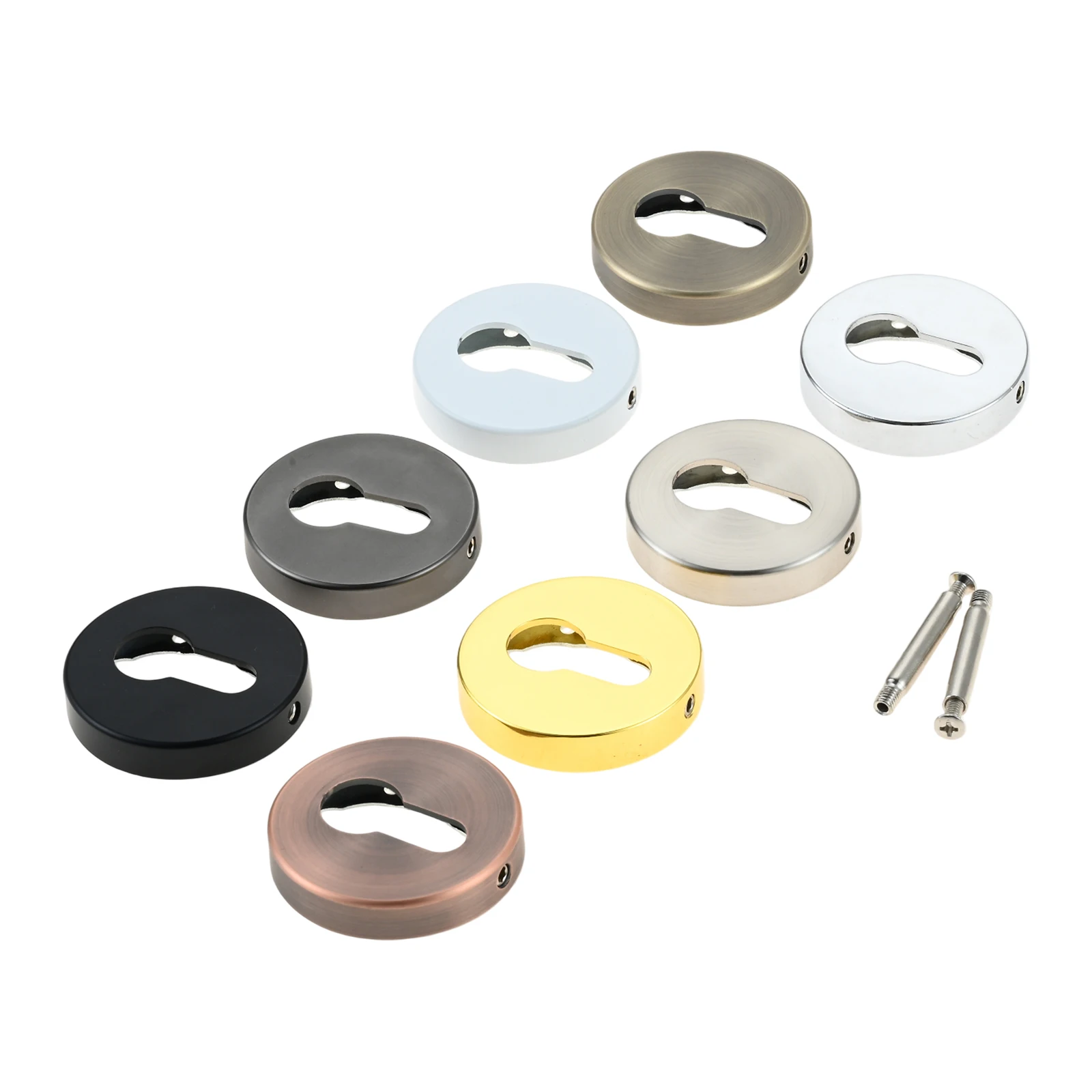 Zinc Alloy Pad Furniture Door Keyhole Cover Split Lock Cover Interior Door Lock Cylinder Accessories Decorative Protective Cover