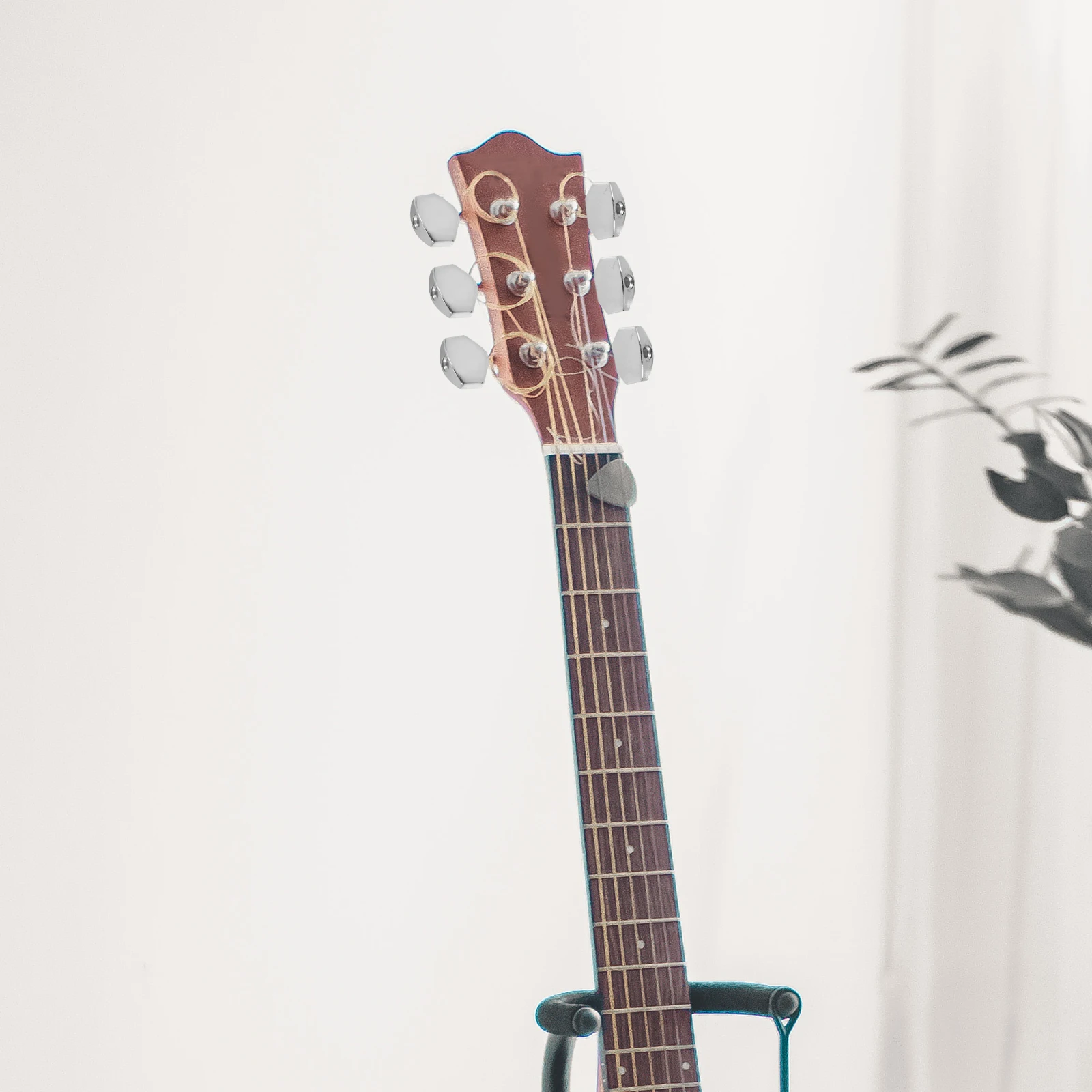 

6 Sets Tuning Handles Tuner Handles Durable Metal Folk Caps Ukulele Acoustic Easy Clean Long Life Practical Gifts