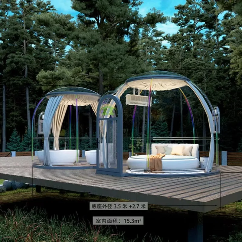 Portable Inflatable Bubble Tent Luxury Clear Starry Sky Room Outdoor Camping House Transparent Dome Hotel Room 3m 4m 5m