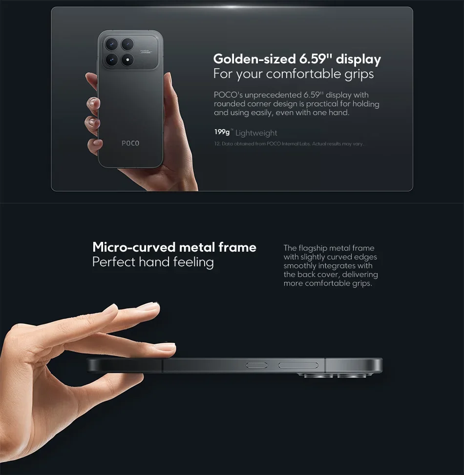 Original Smartphone POCO F8 Pro 5G Global Version Snapdragon® 8 Elite 6.59" 120Hz HyperRGB AMOLED Display 6210mAh NFC