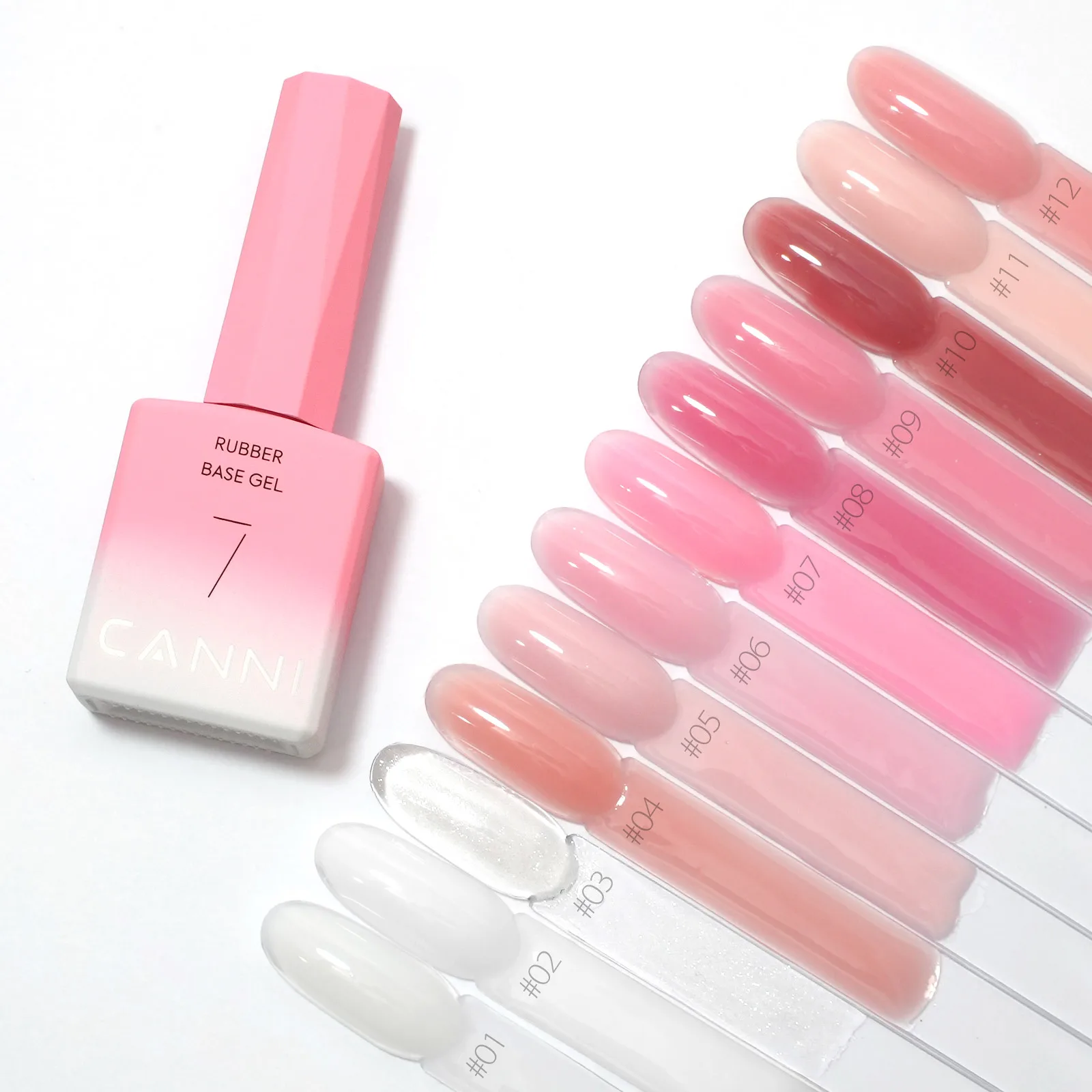 CANNI 9ML Rubber Base Gel HEMA/TPO FREE Jelly Pink Color Collection Gel Nail Polish Soak Off UV LED Gel Varnish Nail Manicure