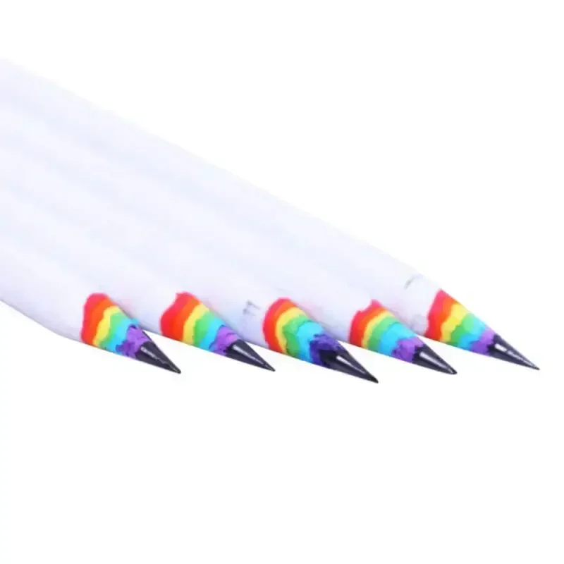 Pencil Hb Rainbow Color Pencil Stationery Items Drawing Supplies Cute Pencils For School Office School Gift