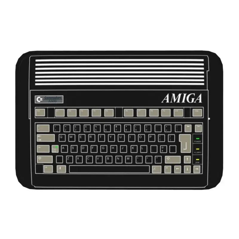 كومودور أميغا سجادة باب أمامية مضادة للانزلاق داخلي ماص C64 شعار الكمبيوتر ممسحة أرضية الحمام مدخل البساط السجاد #2