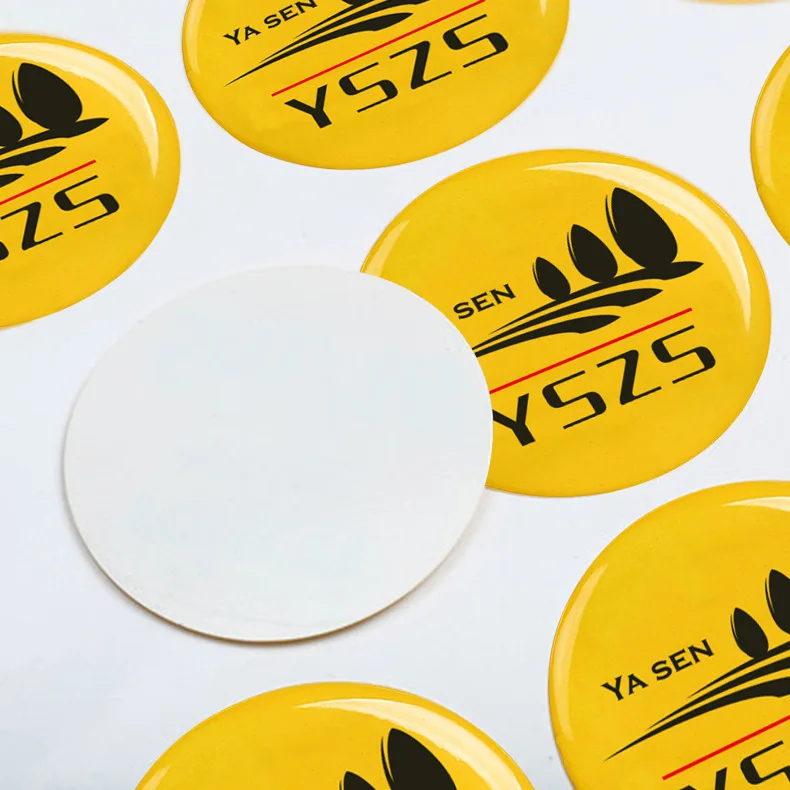 Custom Transparent Epoxy Labels Printed 3D Dome Resin Colorful Logo Stickers Any Sizes and Colors