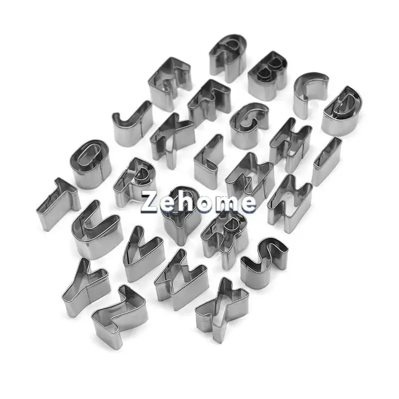 Stainless steel 26 English letter cutting mold number baking fondant cake mold fruit cookie cutting tool set