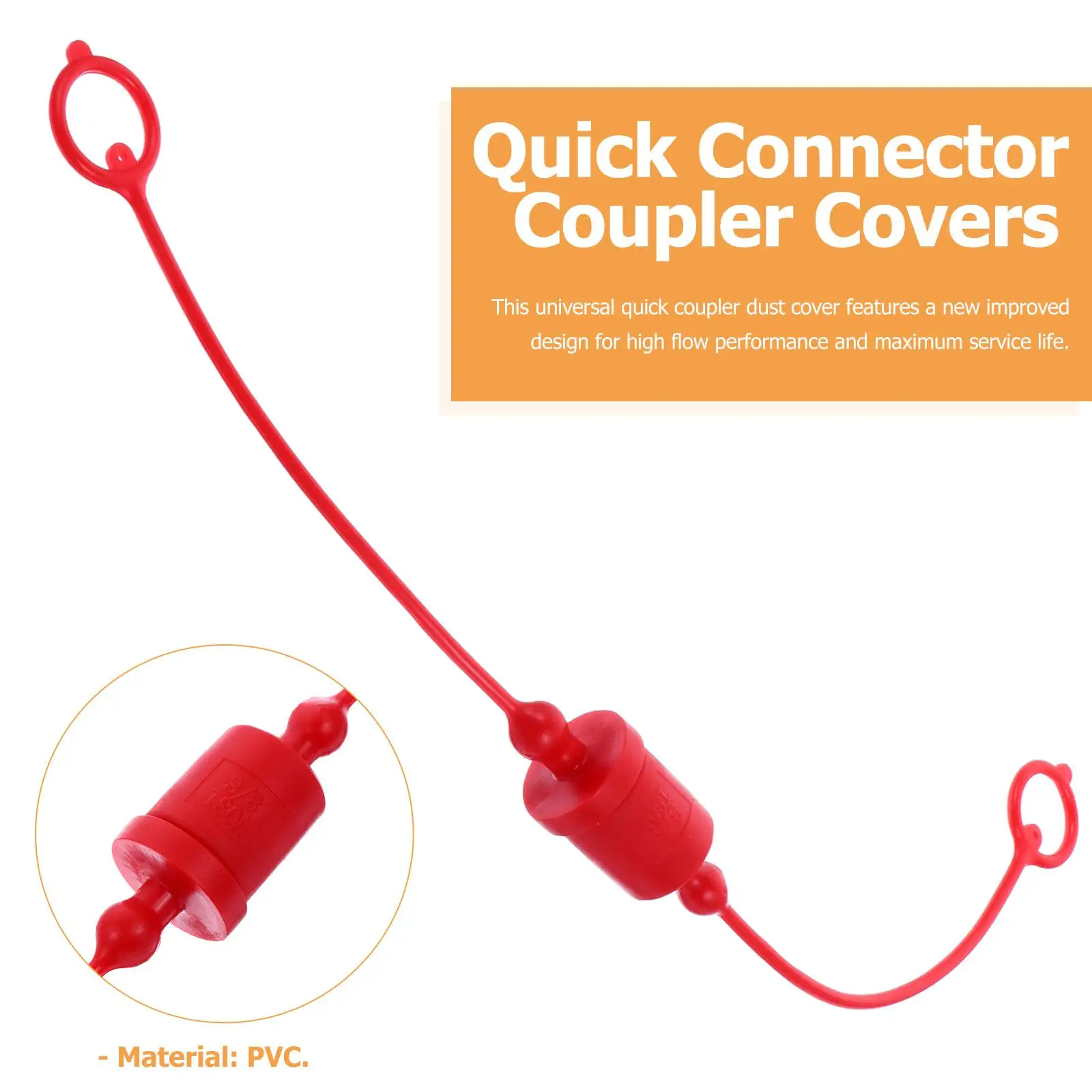 2 Sets Reflective Connector Dust Protection Cap Hose Connecting Pvc Tractor Quick Plastic Caps