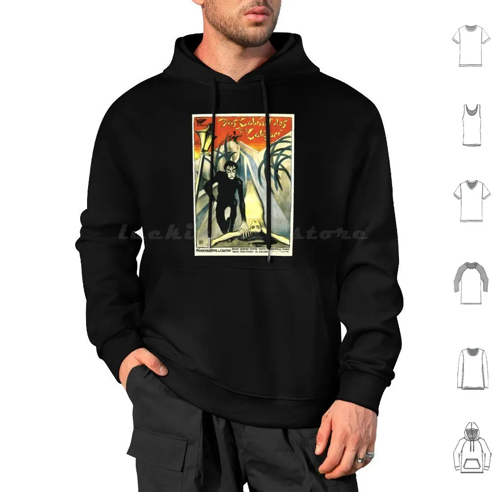 

The Cabinet Of Dr Caligari 1920-Retro Movie Hoodies Long Sleeve Caligari The Cabinet Of Dr Caligari Silent Film German