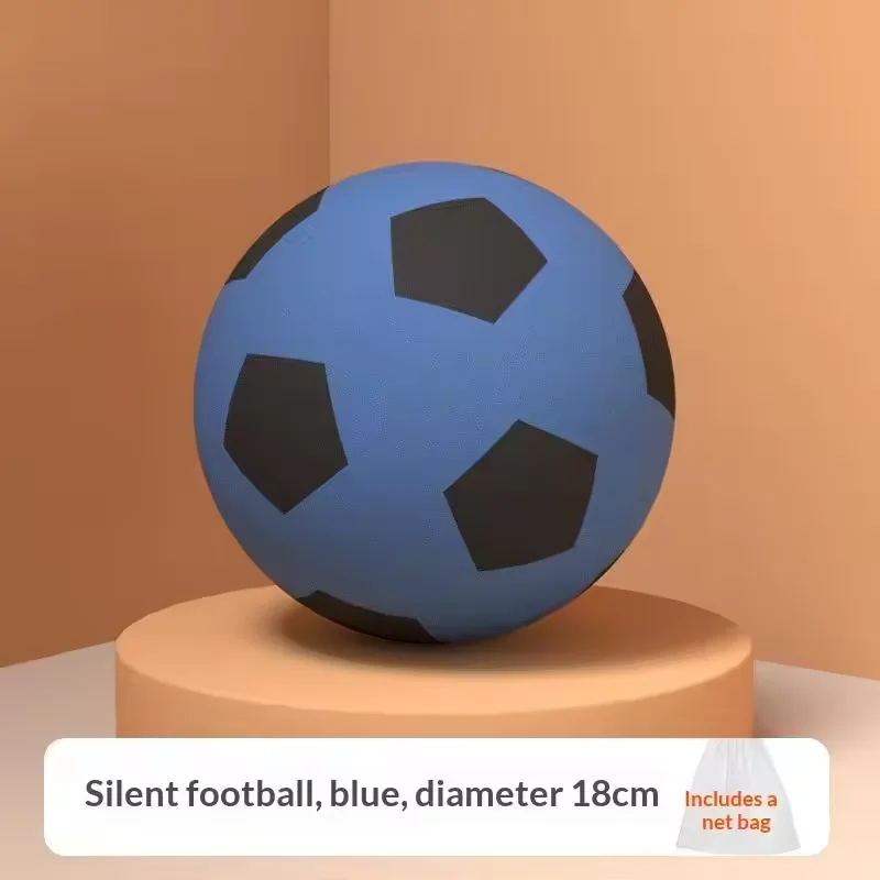 

1 Pack Ultra-Quiet PU Foam Practice Ball High Elasticity Indoor Silent Football Two Colors to Choose from Comes with Net Bag