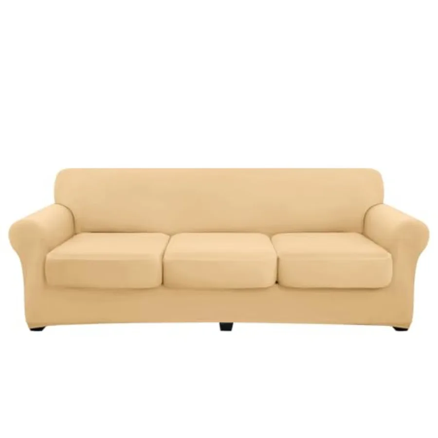 

Чехол для дивана, эластичный, 4 предмета, для 3-местного дивана с отдельными подушками, моющийся, защита для мебели от собак