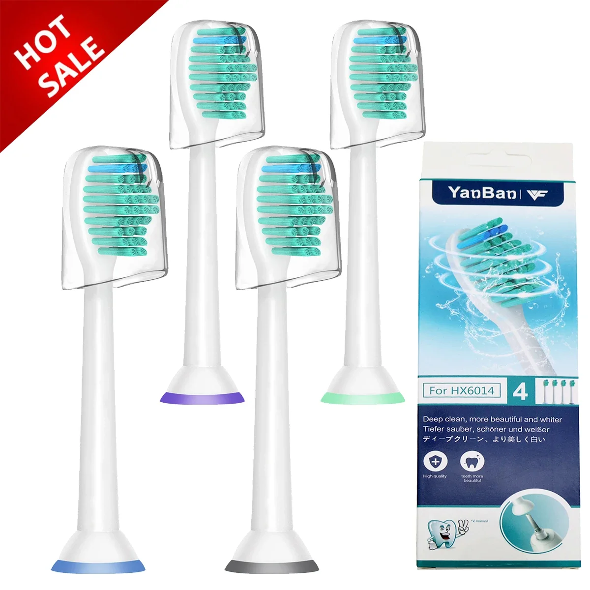 Sonic Electric Toothbrush Replacement Heads Compatible with Pro Results HX6942 HX6530 HX9340 HX6930 HX6950 HX6710 HX9140 R710