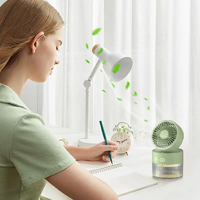 Portable Misting Fan Rechargeable USB Charging Foldable Portable Fan Personal Fans With Low Noise Design Household Fans For