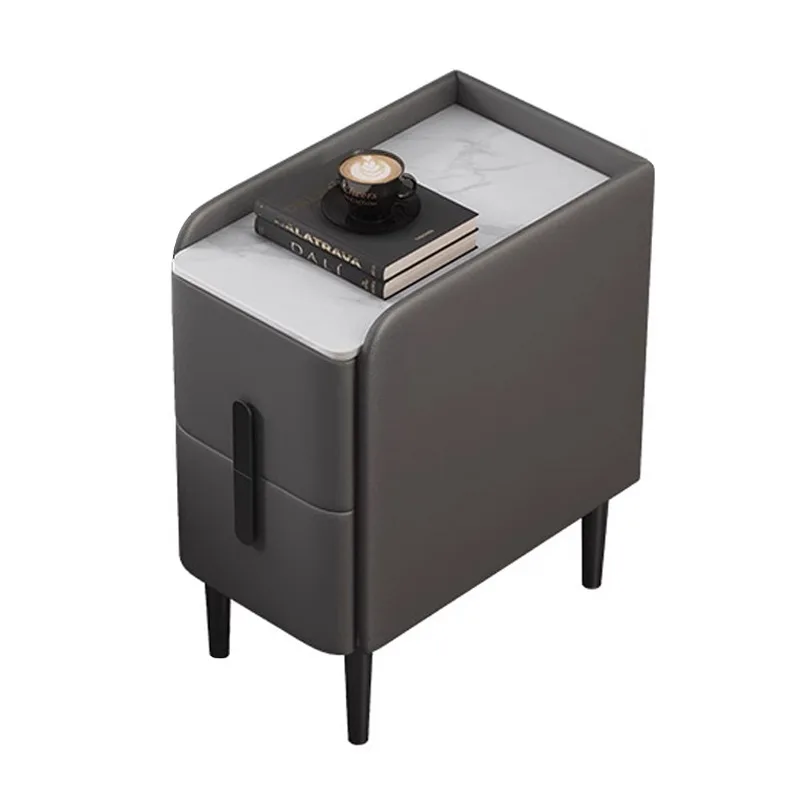 

Solid wood, very narrow bedside table, small, light luxury, high-end, bedside table, modern