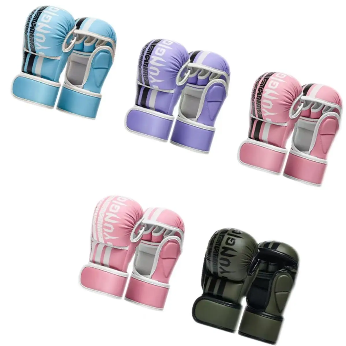 

Half Finger Boxing Gloves Extended Wrist Support MMA Professional Training Thickened Adults Children Martial Arts Sparring