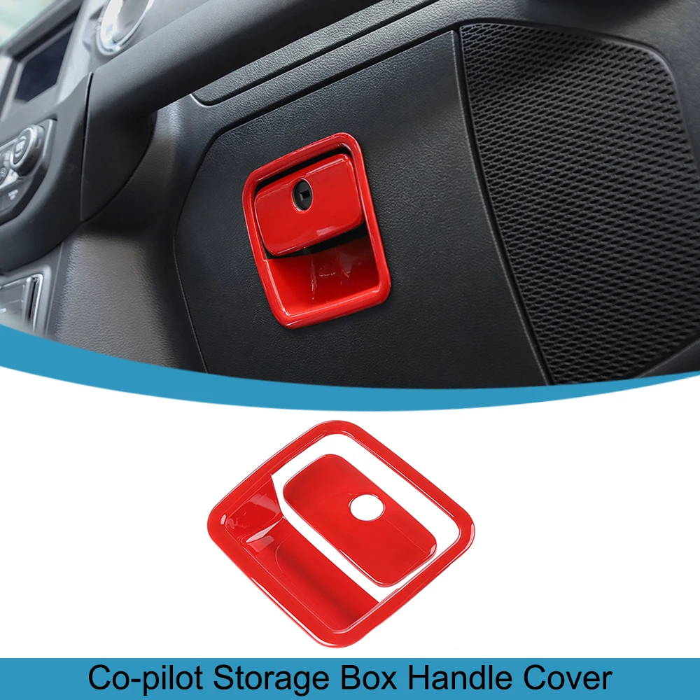 

Car Co-pilot Storage Box Handle Decoration Cover Trim Stickers for Jeep Wrangler JL Gladiator JT 2018-2023 Interior Accessories