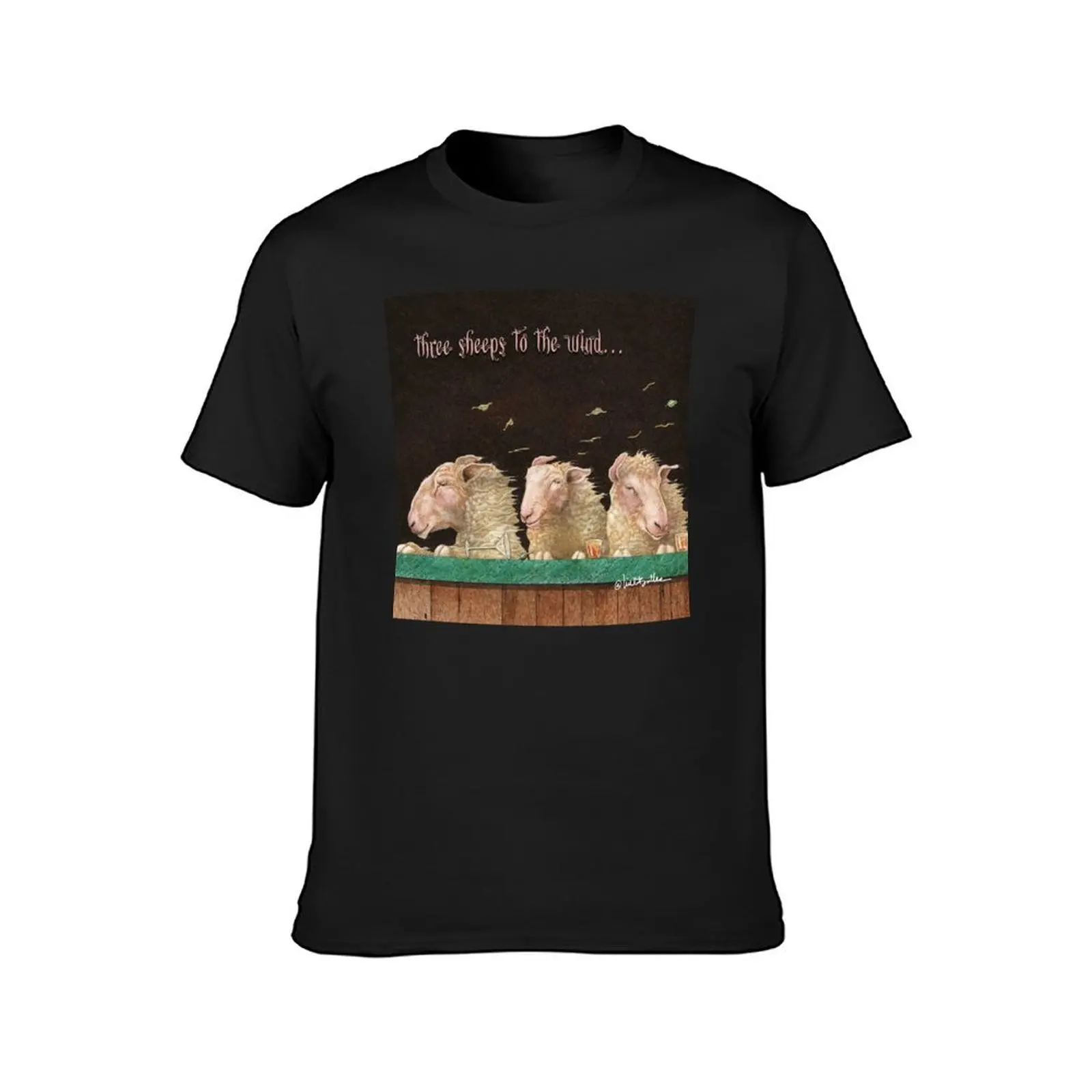 Will Bullas - three sheeps to the wind... T-Shirt hippie clothes sweat t shirts for men