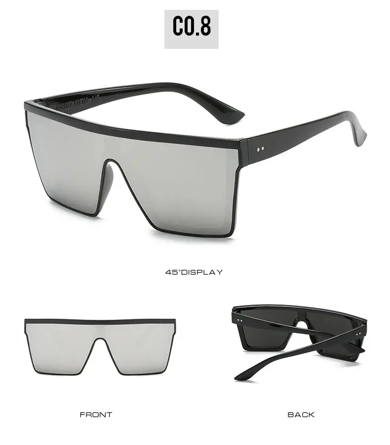 Neue quadratische Sonnenbrille für Herren und Damen – Modetrend, Vintage, UV400, Schwarz-Silber, Sonnenbrillen für Männer und Frauen, Brillen, Shades 2026 – Detail 11