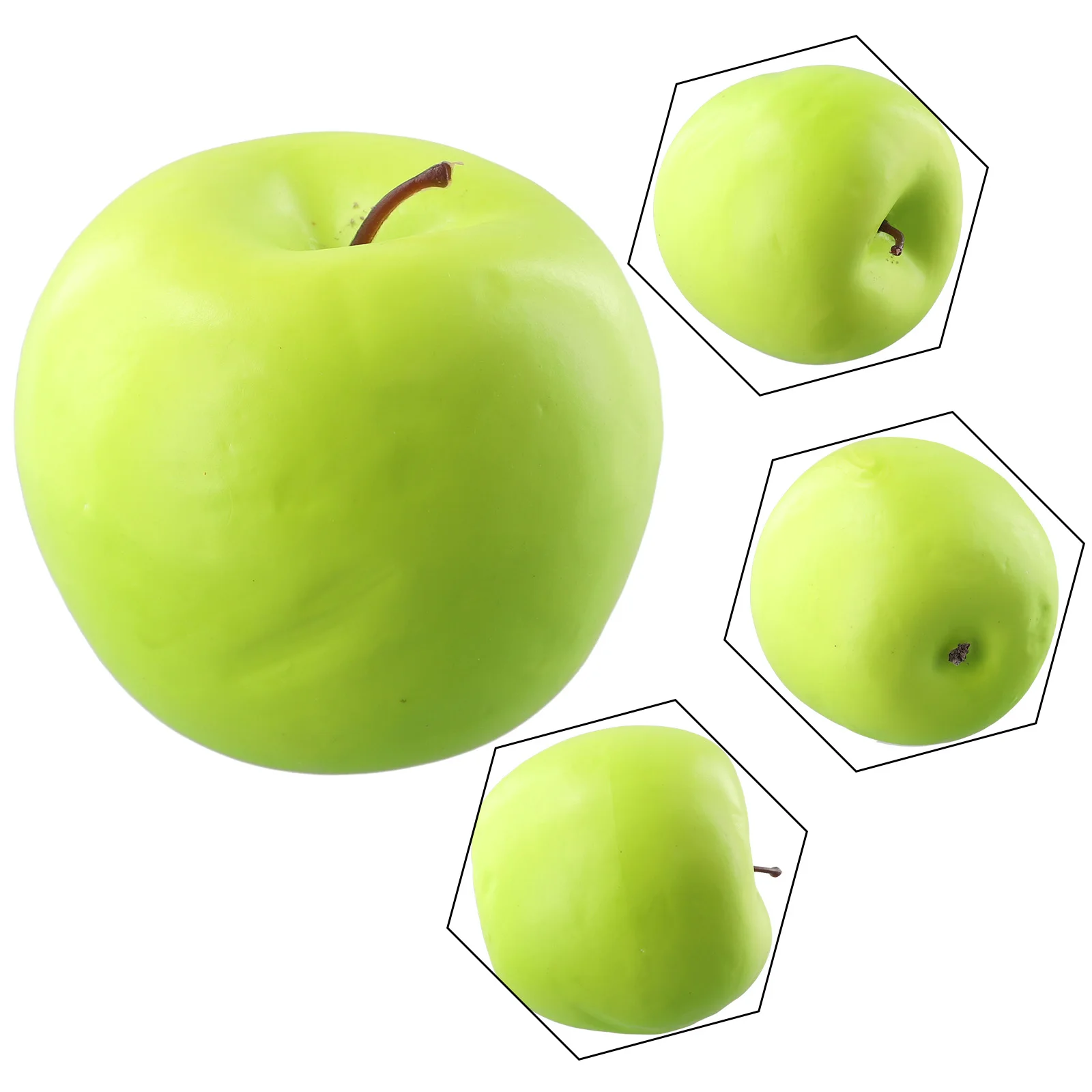 Artificial Fruits Simulation Apples Plastic Decorative Fruits Fake Fruits Green Red Apples Kitchen Party Home Decor Photo Props
