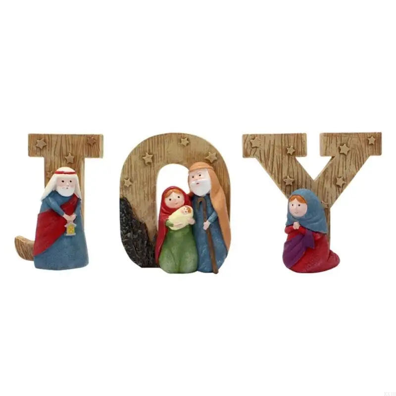 KX4B God Heaven Family Figurine Set estante estante Distinmed Dedomed Dedomy Statue Statue para ventana cabina