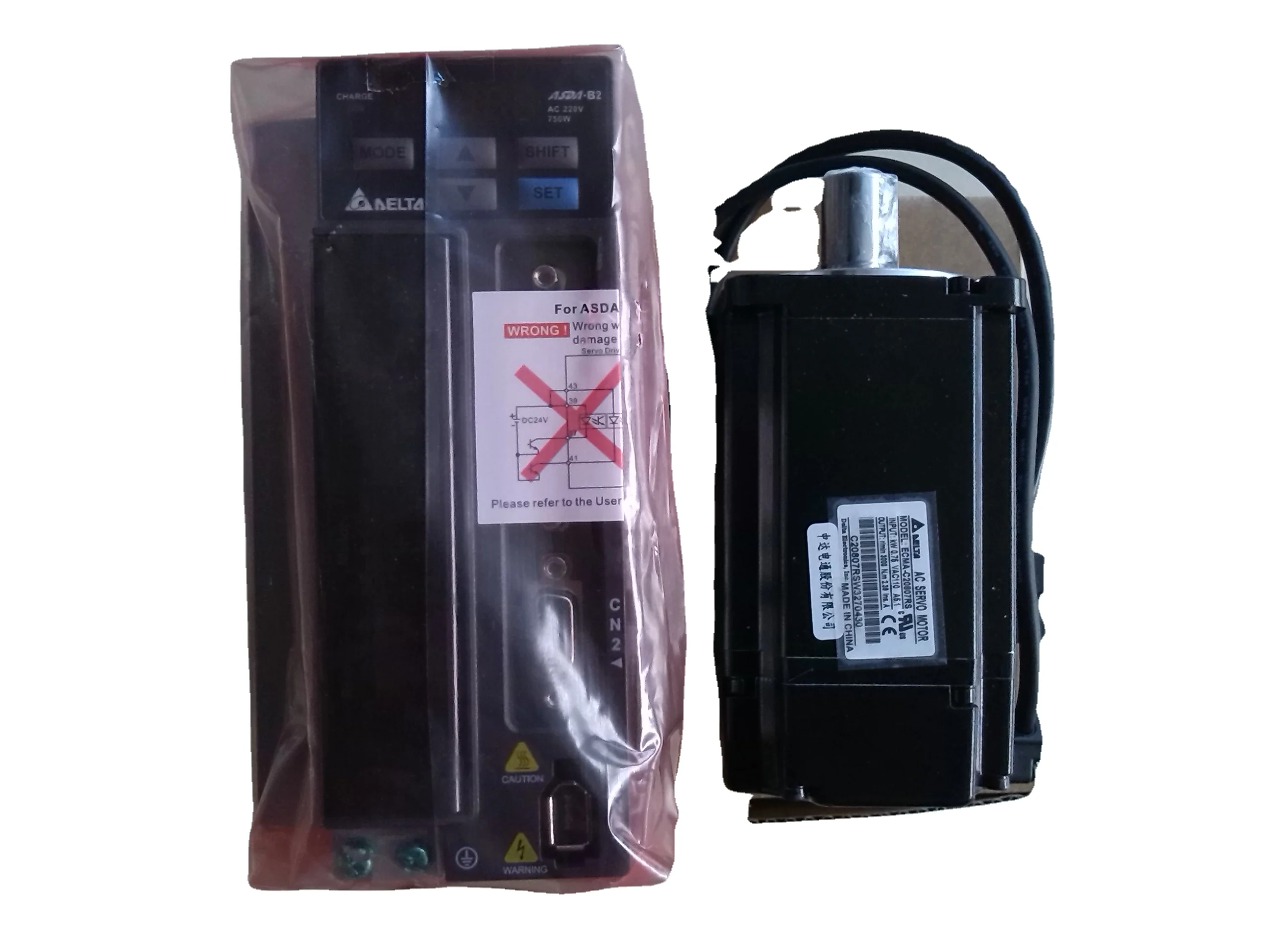 

Delta B2 Series 750w AC Servo Motor ECMA-C20807RS+ Drive ASD-B2-0721-B For Machine