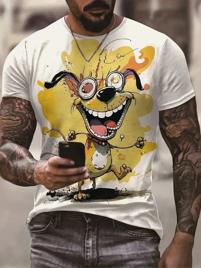 Funny Monkey Printed T Shirt For Men Hip Hop Trend Harajuku Streetwear Casual O-neck Short Sleeve Tops Summer Loose Men Clothing