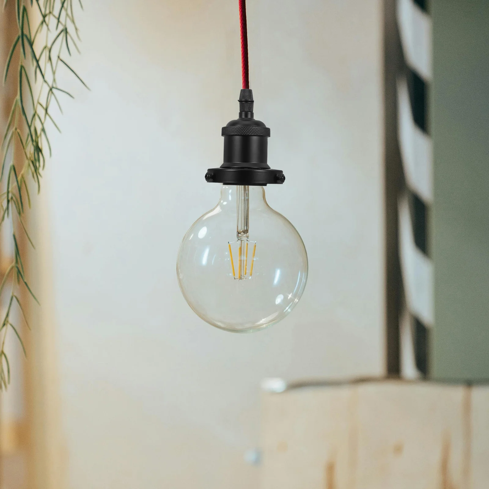 

Подвесной светильник в стиле ретро E27, цоколь в винтажном стиле, алюминиевый держатель лампы, подходит для гостиной, кухни, бара, офиса