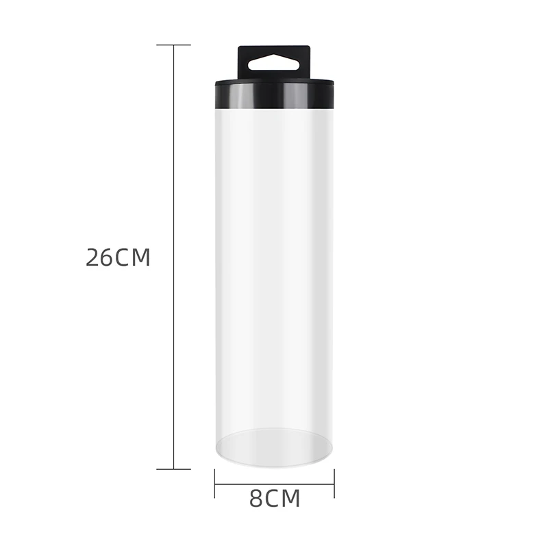 Boîte d'emballage transparente pour balle de tennis, tube cylindrique en plastique, boîte de rangement, présentoir, 514