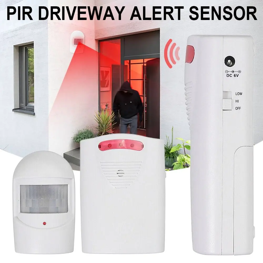 New Professional Security Burglar Alarm Motion Sensor Garage Alarm System PIR Driveway Alert Sensor