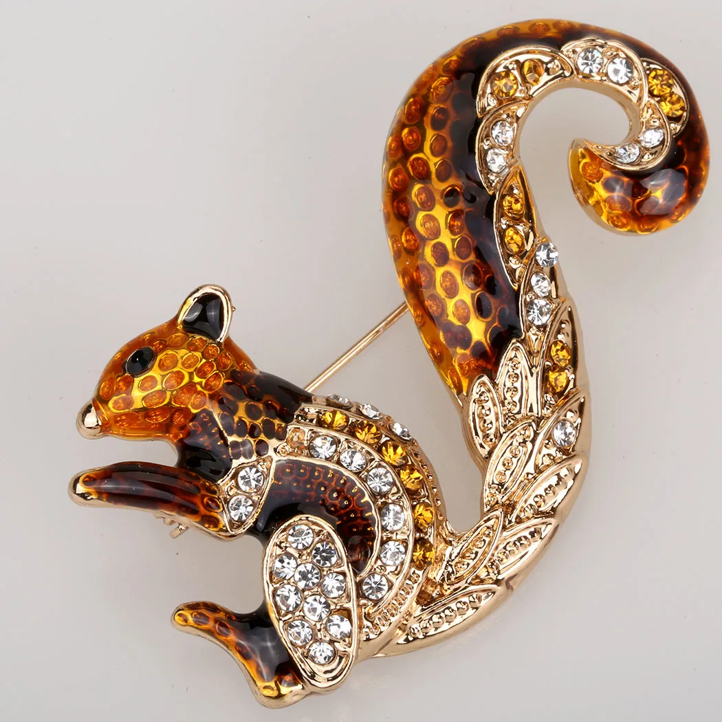 Jewelry Cute Squirrel Brooch Pin gift birthday for women teengirl holiday party accessories costume christmas BA24