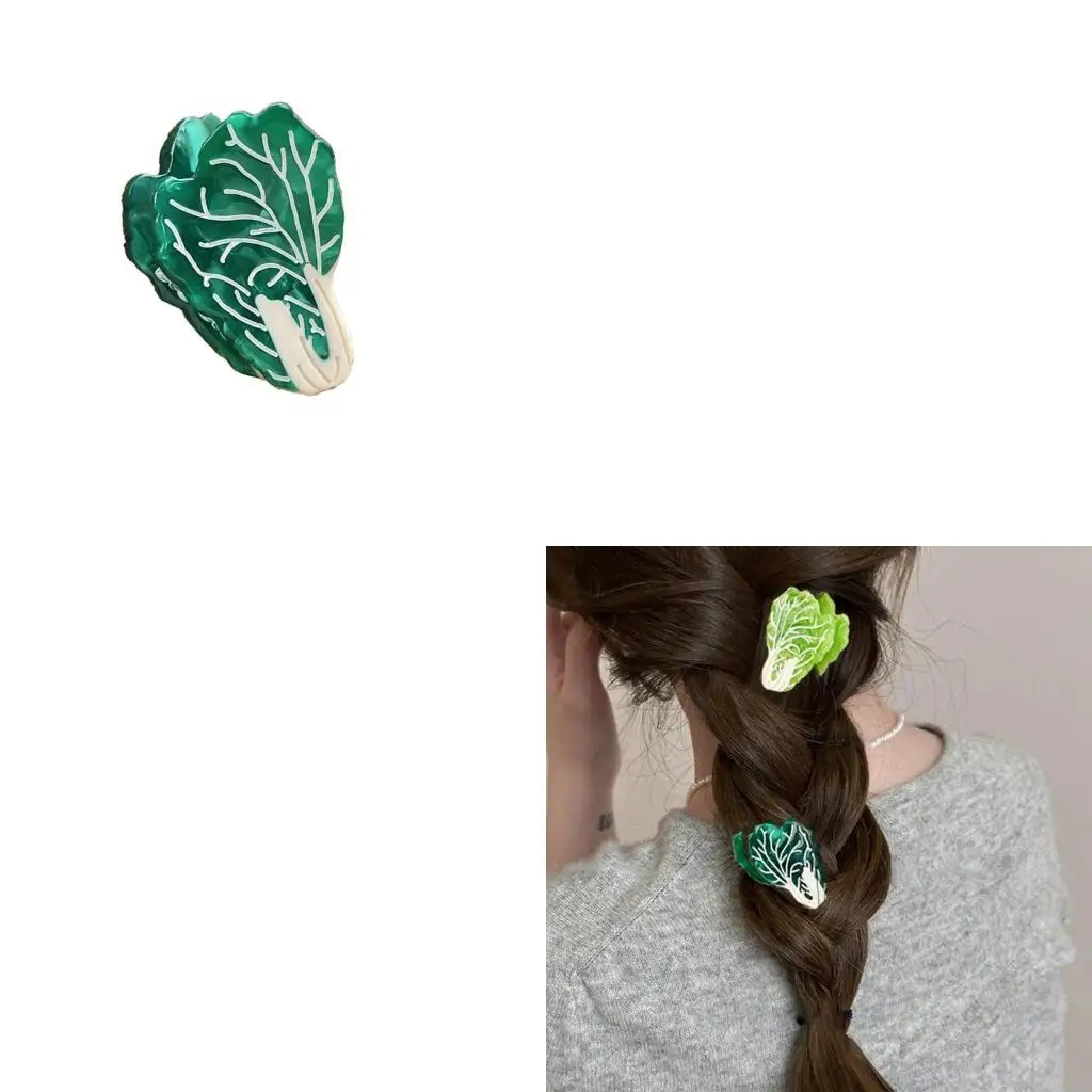

652F Unique Veggie Patterned Hair Clip Slip Resistant Grip For Creative Fashion Lover