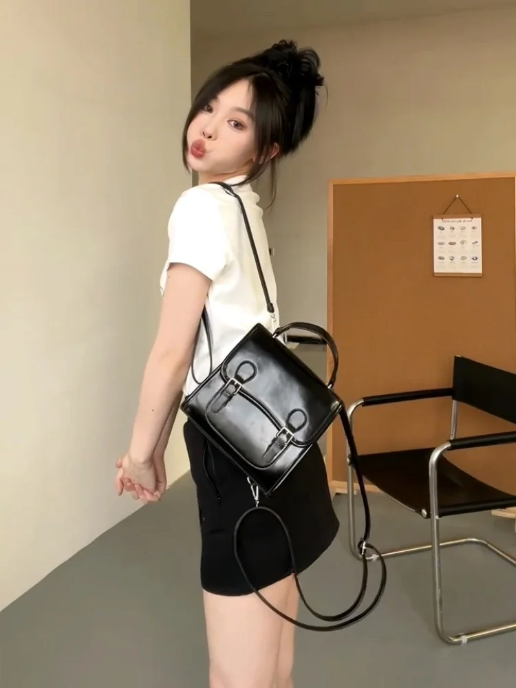 

Versatile Korean Sle Student Bapa Faionable Trendy Women's Bag for Class Versatile oulder Bag PU Leather Handbag