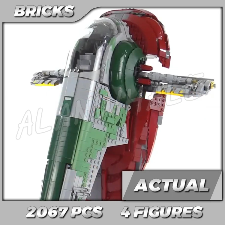 1996pcs Star Slave I Spaceship Bounty-hunting Aadventures Rotating Cockpit wing 05037 Building Blocks Toy Compatible With Model