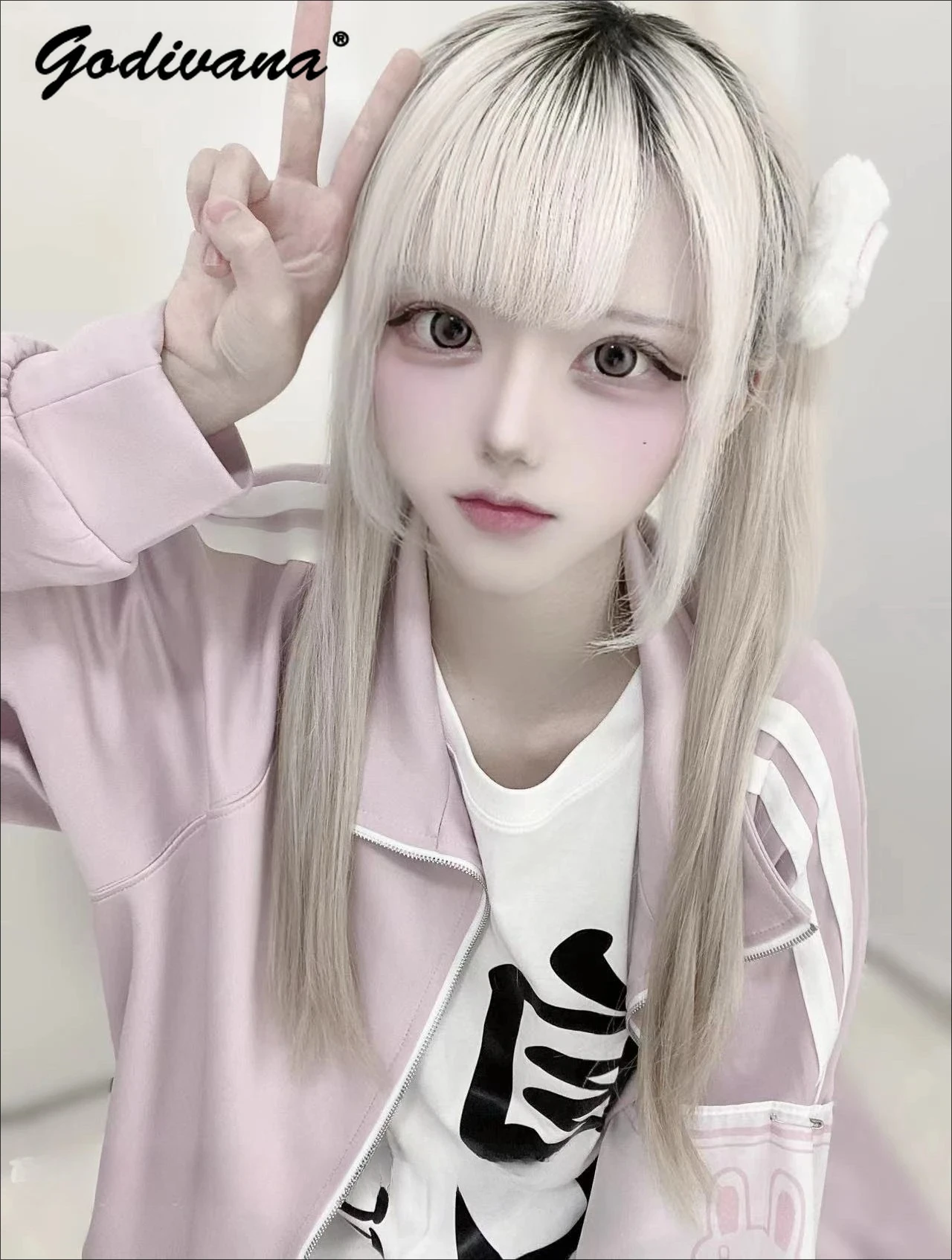 Original Y2k Girl Women's Sports Suit New Spring and Autumn Loose Zipper Hoodie Jacket Coat Sweatpants 2 Piece Set Outfits