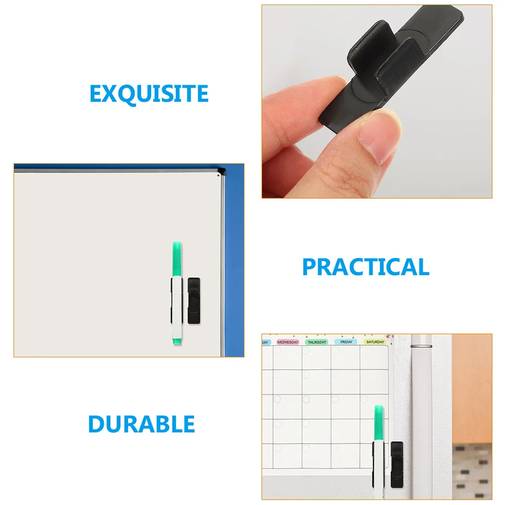 

24pcs Pen Holder Clips Adhesive Plastic Pencil Holder For Whiteboard Blackboard School Office Classroom Multipurpose Pen Fixing