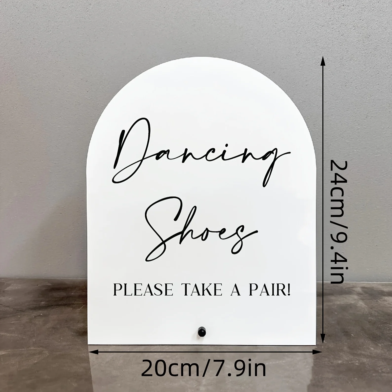 【Flach】Klassische Tanzschuhe Acryl-Schild, Hochzeit, Schreibtisch, Mehrzweck, 2D Flach – Detail 3