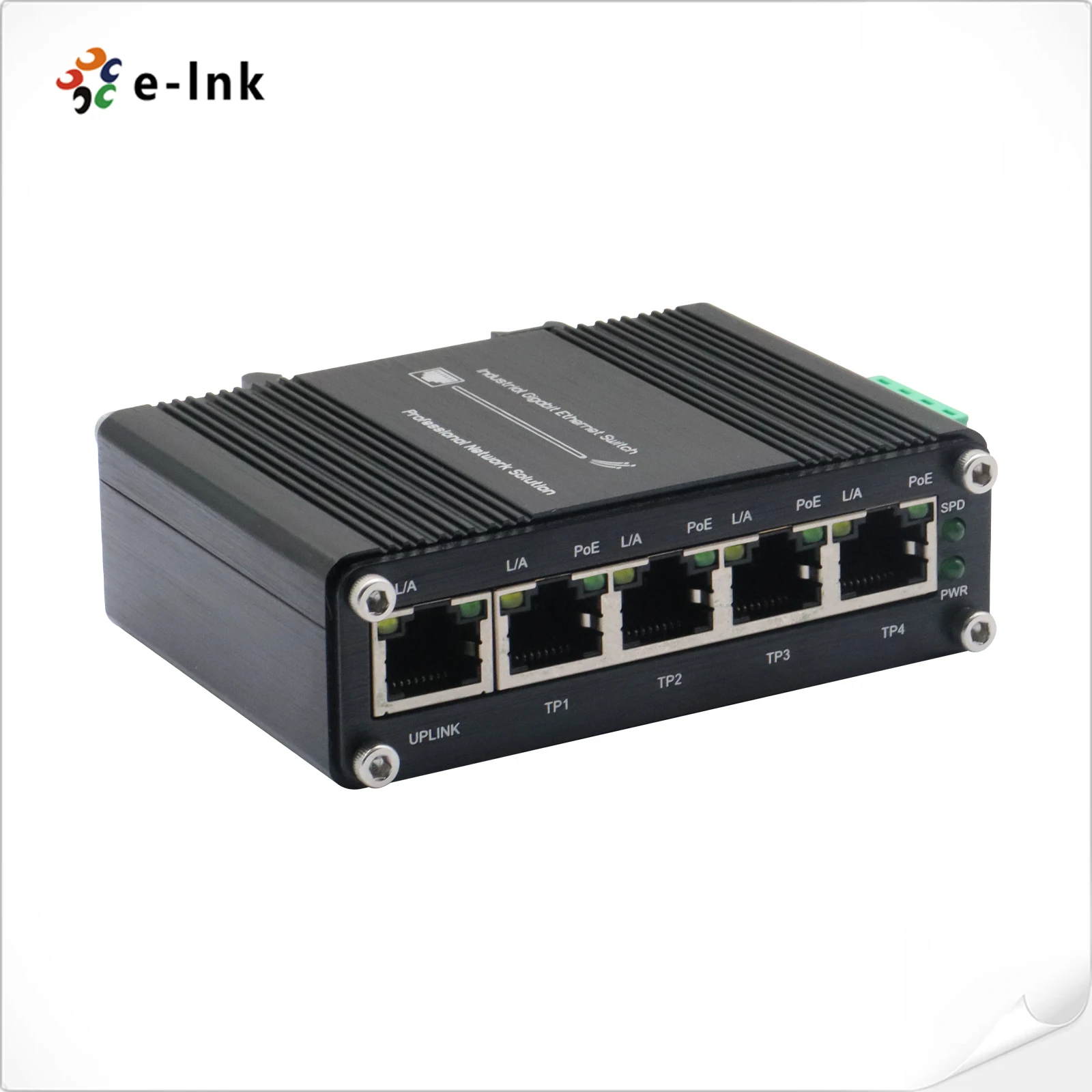 

Mini Industrial Managed 5 Ports (PoE) Gigabit Ethernet Switch 10/100/1000Mbps Ethernet Switch DC12~48V DIN-Rail&Wall-mount