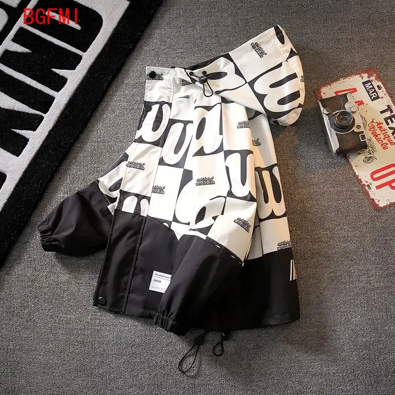 Big Size Spring fall Teenager Boys Coats Casual Outdoor Hooded Sweatshirt For Kids 5-14 Yrs Handsome Children Windbreaker Jacket